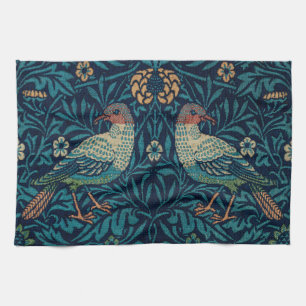 William Morris Vintag Blue Birds Pattern Geschirrtuch