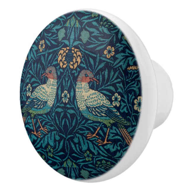 William Morris Vintag Blue Birds Pattern  Keramikknauf (Rechts)