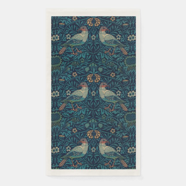 William Morris Vintag Blue Birds Pattern Serviette (Vorderseite)