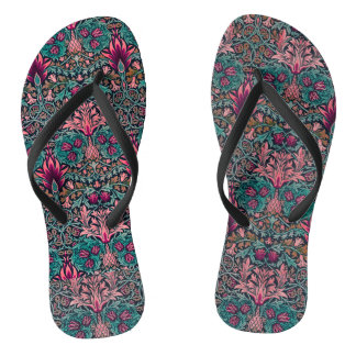 William Morris Vintag Botanisches Muster Flip Flops