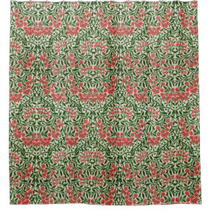 William Morris Vintag Daisy Blume Pink Green Duschvorhang