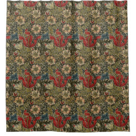William Morris Vintag Elegantes Blumenmuster Duschvorhang