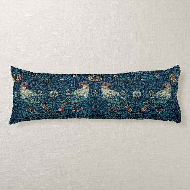 William Morris Vintag Floral Bird Seitenschläferkissen (Vorderseite)