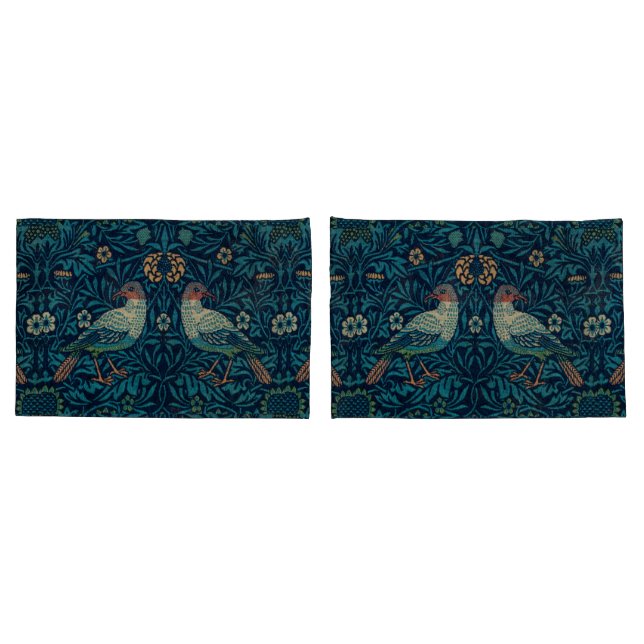 William Morris Vintag Floral Birds Kissenbezug (Rückseite-Set)