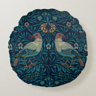 William Morris Vintag Floral Birds Rundes Kissen