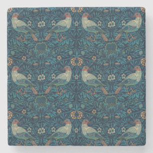 William Morris Vintag Floral Birds Steinuntersetzer