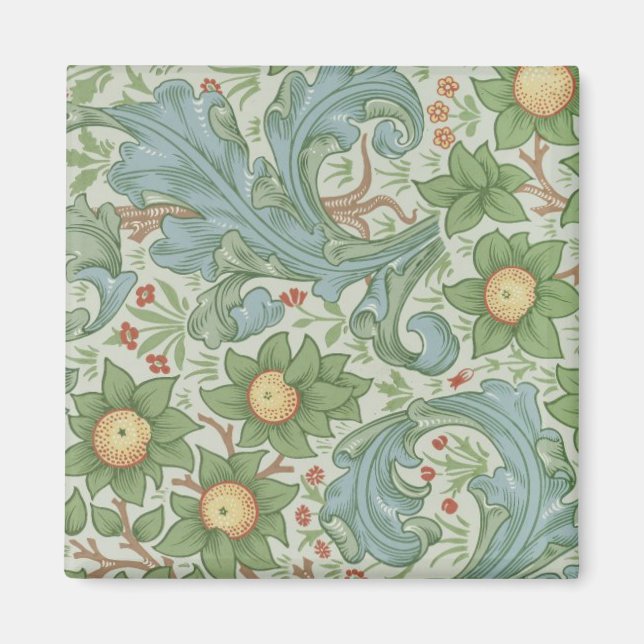 William Morris Vintag Floral Green Magnet (Vorne)