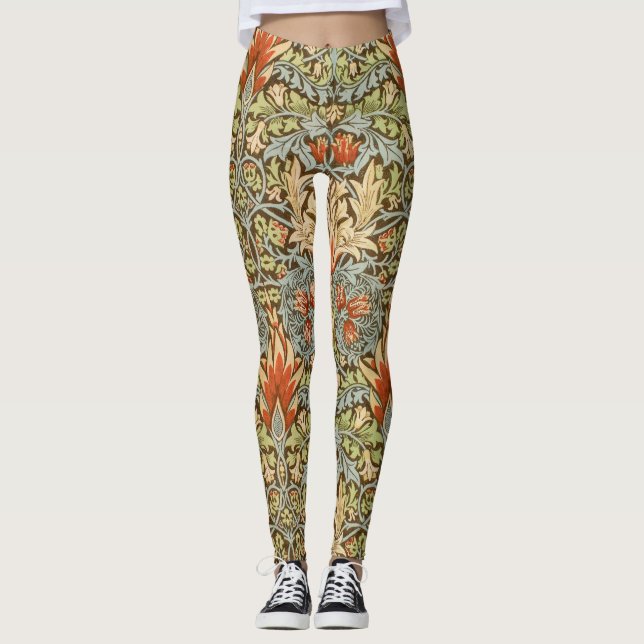William Morris Vintag Floral Pattern Leggings (Vorderseite)
