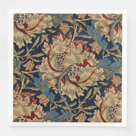 William Morris Vintag Floral Pattern Red Blue Serviette