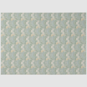 William Morris Vintag Floral Yellow Blue Garden Seidenpapier