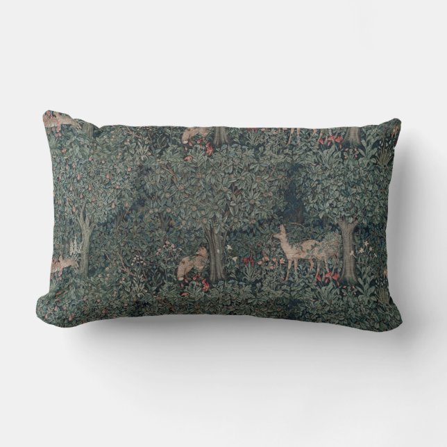 William Morris Vintag Greenerwaldtiere Lendenkissen (Vorderseite)