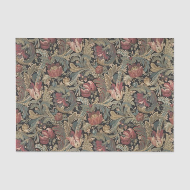 William Morris Vintag Retro Blume Pattern Seidenpapier (Vorderseite)