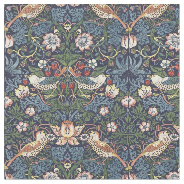 William Morris Vintag Strawberry Diief Pattern Stoff (Nahaufnahme)