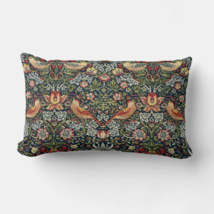 William Morris Vintag Strawberry Thief Birds Blue Lendenkissen