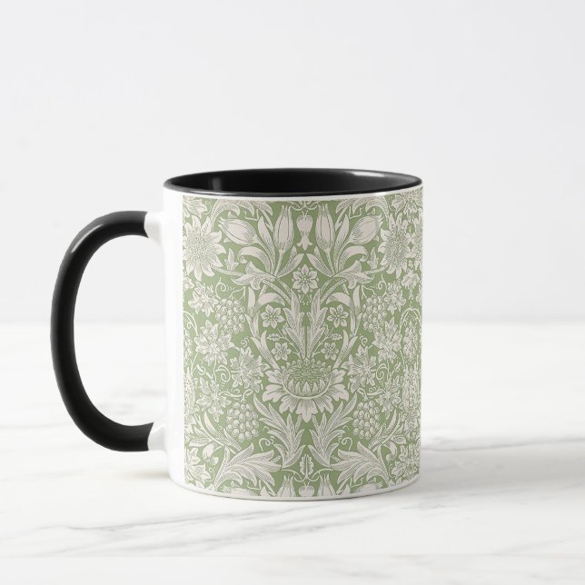 William Morris Vintag Sunflower Light Green Tasse (Links)