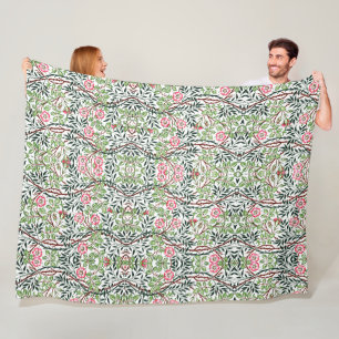 William Morris Vintag Sweet Briar Rose Foliage Fleecedecke