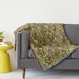 William Morris Vintage Blau Grün Rot Decke
