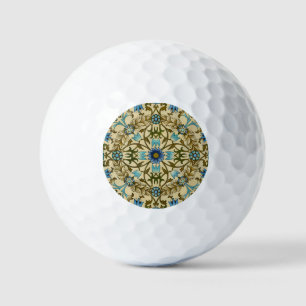 William Morris Vintage Blaue Rebe Nahtloses Muster Golfball