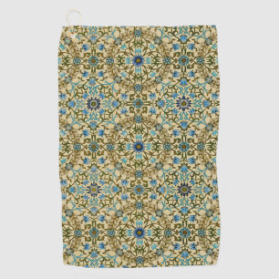 William Morris Vintage Blaue Rebe Nahtloses Muster Golfhandtuch