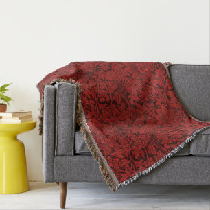 William Morris Vintage Blume Birds Red Decke