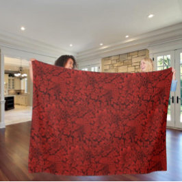 William Morris Vintage Blume Birds Red Fleecedecke