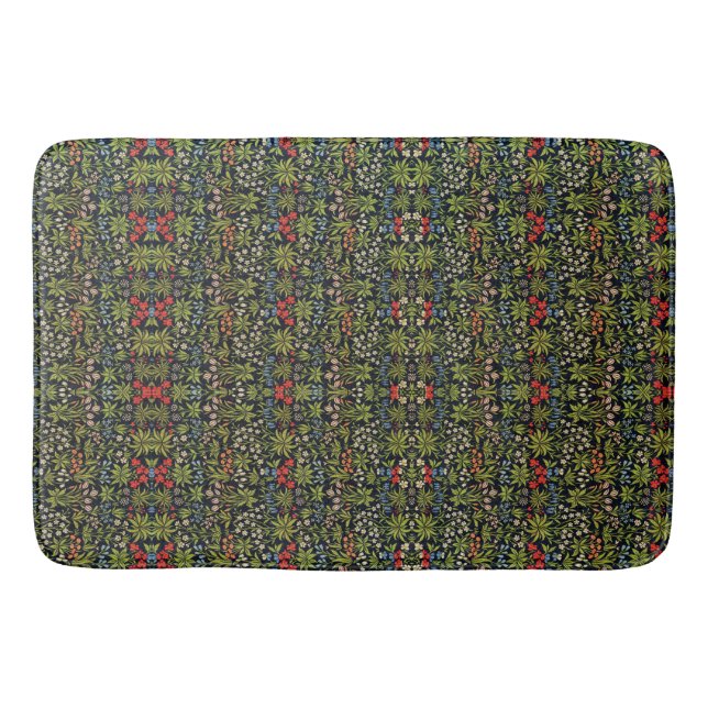 William Morris Vintage Blume Blumenmuster Badematte (Vorderseite)