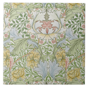 William Morris Vintage Blumen Pink Grün Myrte Fliese