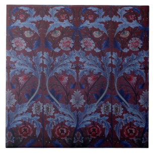William Morris Vintage Blumen Textil Stickerei Fliese