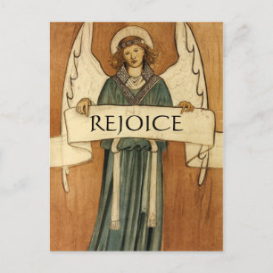 William Morris Vintage Engel Postkarte