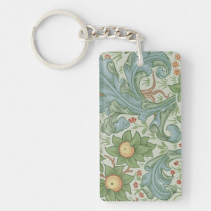 William Morris Vintage Floral Green Blue Orchard