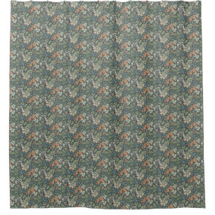 William Morris Vintage Floral Rosa Grün Compton Duschvorhang