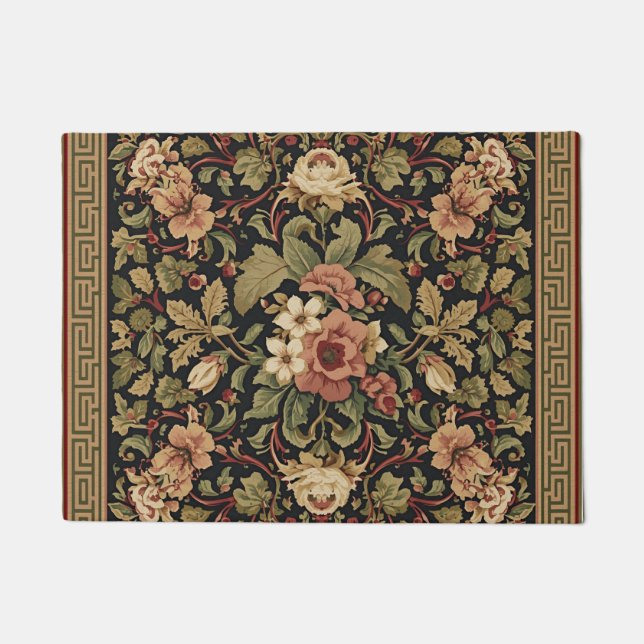 William Morris Vintage-Honeysuckle-Blumenmuster Fußmatte (Vorderseite)
