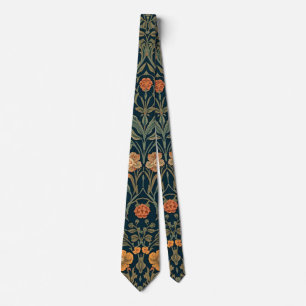 William Morris vintage Honigkraut Blumenmuster Krawatte