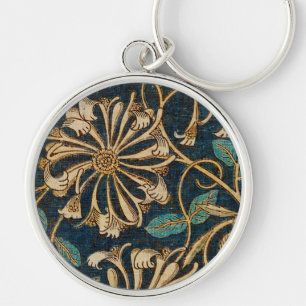 William Morris Vintage-Jasminmuster Schlüsselanhänger