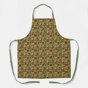 William Morris Vintage-Kürbisfeld-Erntedankfest Schürze