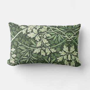 William Morris Vintage Laubwerk Grünschattierungen Lendenkissen