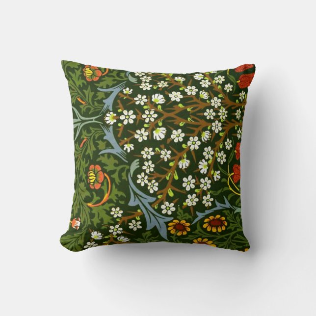 William Morris Vintage Muster, Blackthorn, Kissen (Vorderseite)
