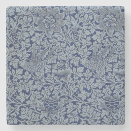 William Morris Vintage-Muster Vögel und Anemonen Steinuntersetzer