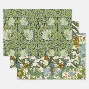William Morris Vintage Pimpernel Blumenmuster Geschenkpapier Set