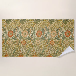 William Morris Vintage Rosa- und Rosenmuster Strandtuch