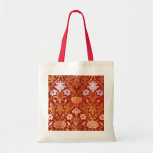 William Morris Vintage Rose & Lilie Blummenmuster Tragetasche