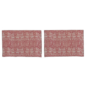 William Morris Vintage Tiere Vögel Kaninchen rosa Kissenbezug