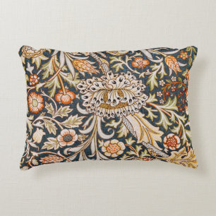 William Morris Vintage Trent Blaues Blumenmuster Dekokissen