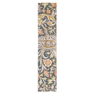 William Morris Vintage Trent Blaues Blumenmuster Kurzer Tischläufer