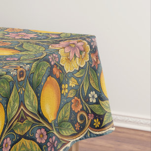 William Morris vintage Zitrusfrucht-Blumenmuster Tischdecke