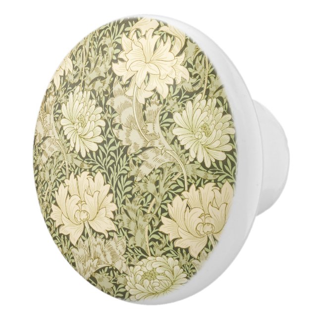 William Morris Vintager, eleganter, blumengeschmüc Keramikknauf (Rechts)
