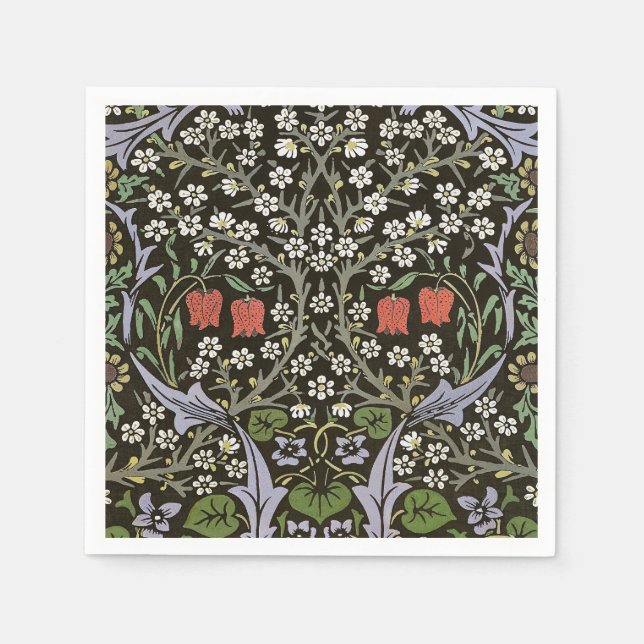 William Morris - Vintages Blackthorn-Muster Serviette (Vorderseite)