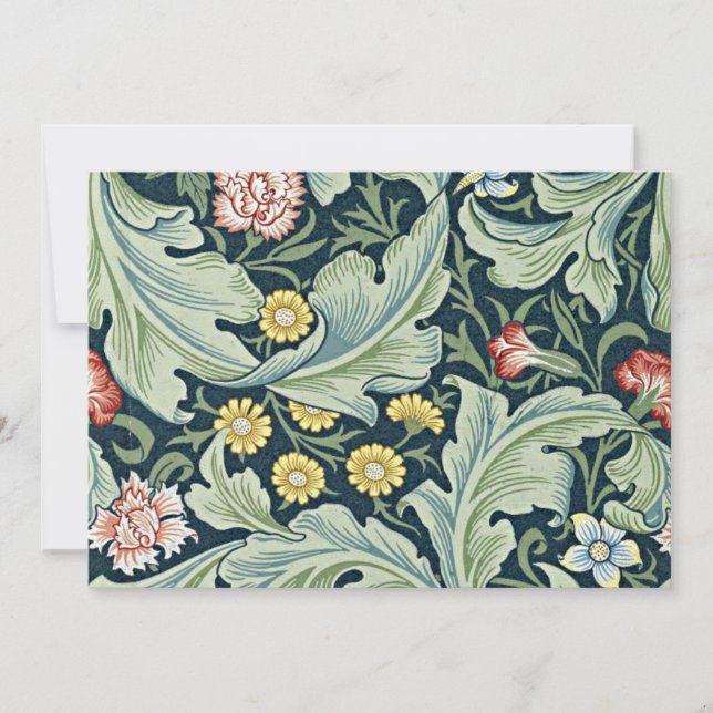 William Morris - Vintages Blumendesign in Leiceste Karte (Vorderseite)
