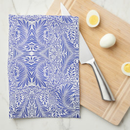 William Morris Vintages Blumenmuster Blau Weiß Geschirrtuch