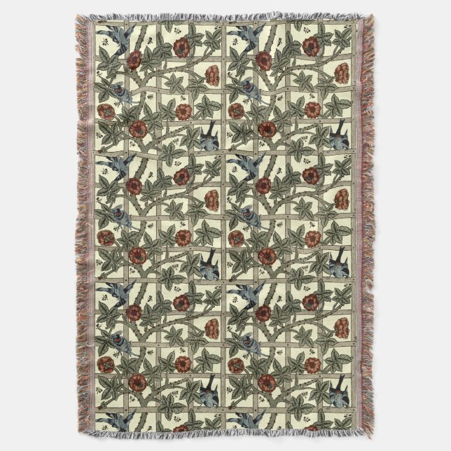 William Morris Vintages "Trellis Pattern" Decke (Vorderseite Vertikal)